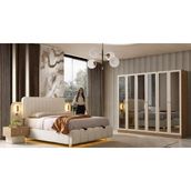 Aydınev Venedik Mdf Yatak Odası Takımı(Modüler Dolaplı) - Bej - 240