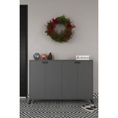 Aymobsan Artemis 4 Kapaklı 3 Raflı Ayakkabılık Antrasit