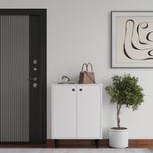 Aymobsan Artemis 4 Raflı 2 Kapaklı Ayakkabılık - Beyaz