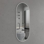 Aypars Atölye Oval Formlu Minimalist Dekoratif Ayna – İnce Çerçeveli Modern Tasarım – Beyaz, 5 Boyut – Duvar Tipi Estetik Aksesuar