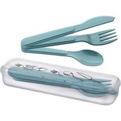 AyrStore Buğz Kendiliğinden Kutulu Hijjenik Plastik Piknik Tipi Çatal Kaşık Bıçak Seti - 0,6 x 19 x 29 cm - Çok Renkli
