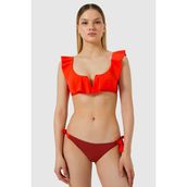 Ayyıldız 5400 Kiremit Fırfırlı Kadın Bikini Takımı