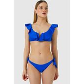Ayyıldız 5400 Saks Fırfırlı Kadın Bikini Takımı