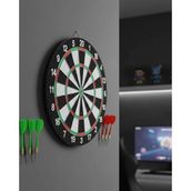 Azrlya Kaliteli Ahşap Dart Tahtası 12 Inç 4 Dart Ok Seti - Lisinya