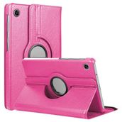 Babilden Samsung Galaxy Tab A9 Plus X210/Galaxy Tab A11+ Yatay ve Dikey Standlı 360 Derece Döner Tablet Kılıfı Pembe