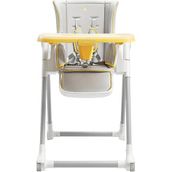 Baby Care Katlanabilir Sarı Bebek Mama Sandalyesi, 5 Kademe, 6 Ay-3 Yaş - Gri