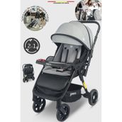 Baby Home 900 X3 Gri Siyah Çift Yönlü Bebek Arabası