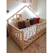 Baby Kinder Happy Doğal Çam Montessori Bebek ve Çocuk Karyolası