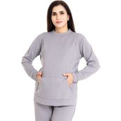 Baby Mom Gri Emzirme Özellikli Hamile Sweatshirt