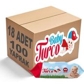 Baby Turco 18x90 Yaprak Alkolsüz Islak Bebek Havlusu ( 1620 yaprak )