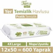 Baby Turco 50'li Yeşil Sabun Temizliği Yer Temizlik Havlusu (2 adet)