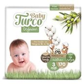Baby Turco Doğadan No:3 Midi 170 Adet Bebek Bezi