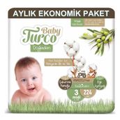 Baby Turco Doğadan No:3 Midi 224 Adet Bebek Bezi