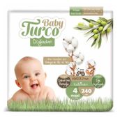Baby Turco Doğadan No:4 Maxi 240 Adet Bebek Bezi