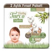 Baby Turco Doğadan No:5 Junior 240 Adet Bebek Bezi