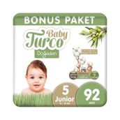 Baby Turco Doğadan No:5 Junior 92 Adet Bebek Bezi