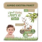 Baby Turco Doğadan No:6 Xlarge 160 Adet Bebek Bezi