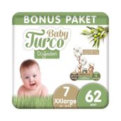 Baby Turco Doğadan No:7 XXLarge 124 Adet Bebek Bezi