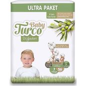Baby Turco Doğadan No:7 XXLarge 56 Adet Bebek Bezi