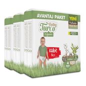 Baby Turco Doğadan Pofuduk No:4 Maxi 300 Adet Külot Bebek Bezi