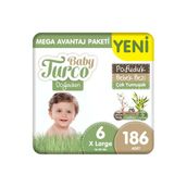 Baby Turco Doğadan Pofuduk No:6 Xlarge 186 Adet Bebek Bezi