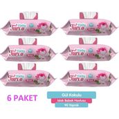 Baby Turco Islak Havlu Mendil 90 Yaprak Gül Kokulu 6 lı Set 540 Yaprak Plastik Kapaklı