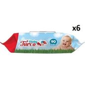 Baby Turco Klasik 6x90 Yaprak Islak Havlu Mendil