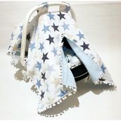 Babycity Pamuk Müslin Çok Amaçlı Çift Katlı Müslin Puset Örtüsü ve Minderi - 0 - 13 kg - Gri