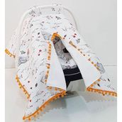 Babycity Pamuk Müslin Çok Amaçlı Çift Katlı Müslin Puset Örtüsü ve Minderi - 0 - 13 kg - Kırmızı