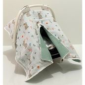 Babycity Pamuk Müslin Çok Amaçlı Çift Katlı Müslin Puset Örtüsü ve Minderi - 0 - 13 kg - Lila