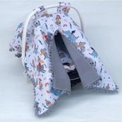 Babycity Pamuk Müslin Çok Amaçlı Çift Katlı Müslin Puset Örtüsü ve Minderi - 0 - 13 kg - Mor