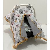 Babycity Pamuk Müslin Çok Amaçlı Çift Katlı Müslin Puset Örtüsü ve Minderi - 0 - 13 kg - Somon