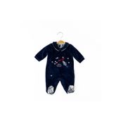 Babydola 12543 Lacivert Yakalı Erkek Bebek Tulum