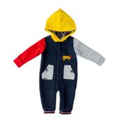 Babydola 12644 Lacivert Kapşonlu Erkek Bebek Tulum