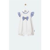 Babydola 12983 Kız Bebek Kısa Kollu Fiyonklu Tulum