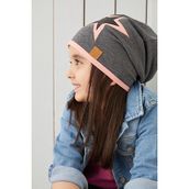 Babygiz Pudra Gri Çocuk Şapka Bere Yumuşak Pamuklu Penye Yıldız Seri - 7 - 10 Yaş