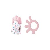 Babyjem 2'li Diş Kaşıma Seti Diş Kaşıyıcı Eldiven Diş Kaşıyıcı Ahtapot Pembe