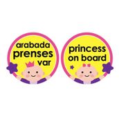 BabyJem Araba Pembe Cam Yazısı