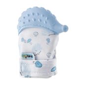 Babyjem Hışırtılı Silikon Diş Kaşıyıcı Eldiven Kirpi - Mavi