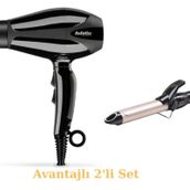 Babyliss 6715DE AC Motorlu 2400W Saç Kurutma Makinesi + C325E Saç Maşası 2'li Avantaj Set