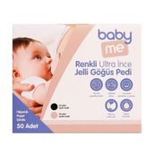 Baby&Me Renkli Ultra İnce Jelli 50 Adet Göğüs Pedi