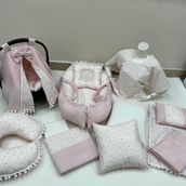 Babynest,ve yastık Puset Örtüsü ve Minderi, Alt Açma, Yastık ve Battaniye,Nevresim Takımı, Emzirme Minderi, Emzirme Önlüğü Çok Amaçlı 15'li Set