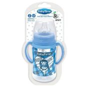 Babytime BT077 Mavi 250 ml 0-6 Ay Geniş Ağız Kulplu Biberon