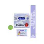 Babyton Natural Baby Gum Tooth Wipes Bebekler İçin 25 Adet Diş ve Damak Temizleme Mendili