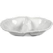 Baci Milano Joke Table Kitchen Melamin 2'li Bölmeli Beyaz Tabak