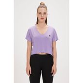 Bad Bear Menas Mor V Yaka Kadın T-shirt