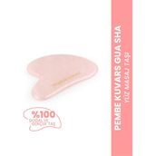 Bade Natural Kuvars Gua Sha Pembe Doğal ve Gerçek Yüz Masaj Taşı