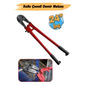 Badem10 (24'') Kollu Çeneli Kupplon Demir Kesme Makası Çubuk İnşaat Demiri Teli Metal Kesim Makası CR-V