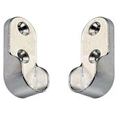 Badem10 30 mm 2 Adet Flanşı Oval Dolap Krom Elbise Askı Aparatı
