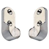 Badem10 30 mm 2 Adet Flanşı Oval Dolap Krom Elbise Askı Aparatı